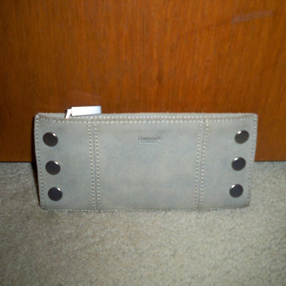 Hammitt 110 North Gray Glitter Suede Wallet with Gunmetal Hardware, EUC!! $245